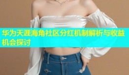 华为天涯海角社区分红机制解析与收益机会探讨