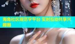 海角社区规范字平台 实时互动共享兴趣圈