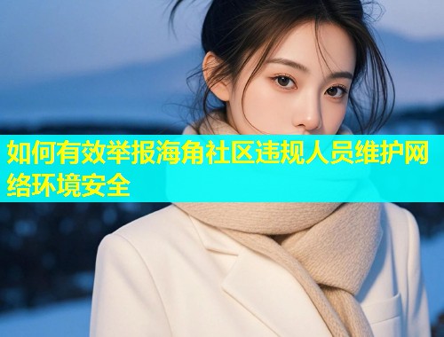 如何有效举报海角社区违规人员维护网络环境安全